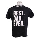 Best Papa Ever Letter Printed T-shirt Saying Slogan Tee Fathers Day Birthday Cosplay Party Gift Black XXL