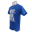 Best Dad Ever Letter Printed T-shirt Saying Slogan Tee Fathers Day Birthday Cosplay Party Gift Navy Blue L