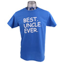 Men Fashion Clothing Best Uncle Ever Family Day Birthday Saying Slogan Half Sleeves T-shirt Dark Blue XL