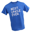 Men Fashion Clothing Best Uncle Ever Family Day Birthday Saying Slogan Half Sleeves T-shirt Dark Blue XL