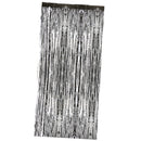 Black Metallic Fringe Door Window Curtain Wedding Party Decoration 2m