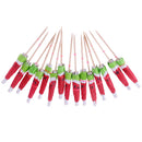 140 Pieces Hawaiian Watermelon Umbrella Cocktail Picks Hula Beach Party Bamboo Sticks Fruit Decoration Party Supplies 10cm