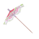 140 Pieces Hawaiian Watermelon Umbrella Cocktail Picks Hula Beach Party Bamboo Sticks Fruit Decoration Party Supplies 10cm