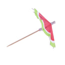 140 Pieces Hawaiian Watermelon Umbrella Cocktail Picks Hula Beach Party Bamboo Sticks Fruit Decoration Party Supplies 10cm