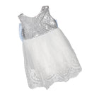 Kid Girl Fashionable Soft Comfortable Bow Tutu Dress Princess Party Pageant Wedding Sequins Sleeveless Gown 120cm