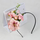 Ladies Girls Princess Boho Peach Flower Leaves Charms Headband Wedding Bridal Hairband Head Decor Accessory