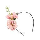 Ladies Girls Princess Boho Peach Flower Leaves Charms Headband Wedding Bridal Hairband Head Decor Accessory