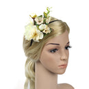 Ladies Girls Princess Boho White Flower Leaves Charms Headband Wedding Bridal Hairband Head Decor Accessory