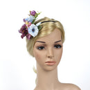 Ladies Girls Princess Boho Flower Leaves Charms Headband Wedding Bridal Hairband Head Decor Accessory Purple