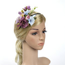 Ladies Girls Princess Boho Flower Leaves Charms Headband Wedding Bridal Hairband Head Decor Accessory Purple