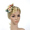 Ladies Girls Princess Boho Flower Leaves Charms Headband Wedding Bridal Hairband Head Decor Accessory Blue