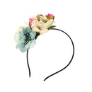 Ladies Girls Princess Boho Flower Leaves Charms Headband Wedding Bridal Hairband Head Decor Accessory Blue