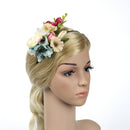 Ladies Girls Princess Boho Flower Leaves Charms Headband Wedding Bridal Hairband Head Decor Accessory Blue