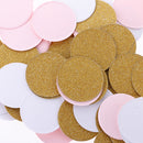 100/Pack Romantic Wedding Round Gold Pink White Confetti Table Scatter Decoration Props Party Sprinkle Accessories