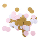 100/Pack Romantic Wedding Round Gold Pink White Confetti Table Scatter Decoration Props Party Sprinkle Accessories