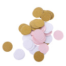 100/Pack Romantic Wedding Round Gold Pink White Confetti Table Scatter Decoration Props Party Sprinkle Accessories