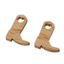 50 Piece Cowboy Boot Wooden Embellishments Crafts Embellishment for Wedding