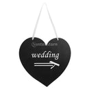 Wooden Blank Heart Shaped Wedding Hanging Decor Sign DIY Party Accessories