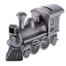 Vintage Alloy Metal Train Money Box Piggy Bank Coins Storage Saving Pot