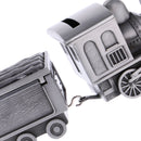 Stylish Alloy Metal Train Money Box Piggy Bank Coin Saving Pot Organizer