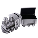 Stylish Alloy Metal Train Money Box Piggy Bank Coin Saving Pot Organizer