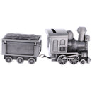 Stylish Alloy Metal Train Money Box Piggy Bank Coin Saving Pot Organizer