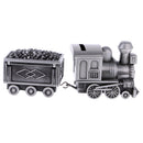 Vintage Alloy Metal Train Money Box Piggy Bank Coin Saving Pot Organizer