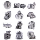 Vintage Alloy Metal Train Money Box Piggy Bank Coin Saving Pot Organizer