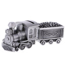 Vintage Alloy Metal Train Money Box Piggy Bank Coin Saving Pot Organizer