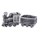 Vintage Alloy Metal Train Money Box Piggy Bank Coin Saving Pot Organizer
