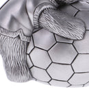 Vintage Alloy Metal Bear with Football Money Box Piggy Bank Coin Saving Pot