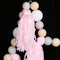 1.5m Wooden Beads Pink Tassel Hanging Garland Baby Bed Nursery Decoration