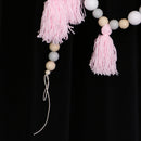 1.5m Wooden Beads Pink Tassel Hanging Garland Baby Bed Nursery Decoration