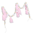 1.5m Wooden Beads Pink Tassel Hanging Garland Baby Bed Nursery Decoration