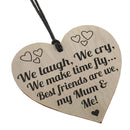 Best Friends My Mum & Me Novelty Wooden Hanging Heart Shape Plaque Love Sign
