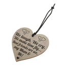 Best Friends My Mum & Me Novelty Wooden Hanging Heart Shape Plaque Love Sign