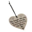 Best Friends My Mum & Me Novelty Wooden Hanging Heart Shape Plaque Love Sign