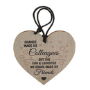 Best Friends Novelty Colleagues Fun and Laughter Wooden Hanging Heart Leaving Gift Plaque Wine Bottle Tags