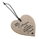Best Friends Novelty Colleagues Fun and Laughter Wooden Hanging Heart Leaving Gift Plaque Wine Bottle Tags