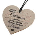 Best Friends Novelty Colleagues Fun and Laughter Wooden Hanging Heart Leaving Gift Plaque Wine Bottle Tags