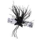 Retro Shiny Sequin Feather Flower Headband Headpiece Party Fancy Dress