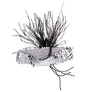 Retro Shiny Sequin Feather Flower Headband Headpiece Party Fancy Dress