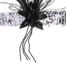 Retro Shiny Sequin Feather Flower Headband Headpiece Party Fancy Dress