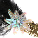 Glitter Lady Sequin Feather Headband Headpiece Hair Jewelry Costume