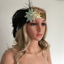 Glitter Lady Sequin Feather Headband Headpiece Hair Jewelry Costume