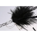 Crystal Chain Pearl Tassels Black Feather 1920s Headpiece Flapper Great Gatsby Headband Women Hair Accessory