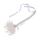 Stunning Crystal Feather Hair Chain Tassel Headpiece Hair Jewelry Costume