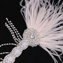 Stunning Crystal Feather Hair Chain Tassel Headpiece Hair Jewelry Costume