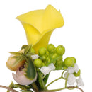 Wedding Ceremony Bridal Dress Groom Tuxedo Calla Lily Flower Floral Boutonniere Corsage Wedding Party Accessories