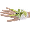 Wedding Bridal Calla Lily Wrists Corsage Bracelet Hand Flowers White &Green